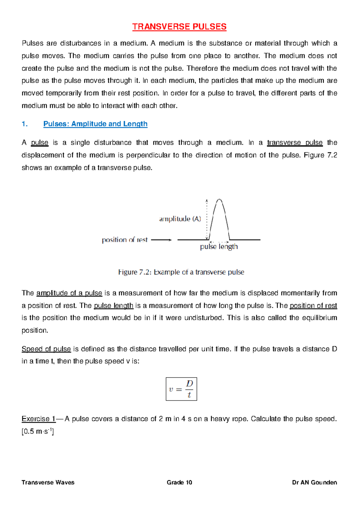 Transverse Waves: Key Concepts & Exam Insights (7) - Studocu