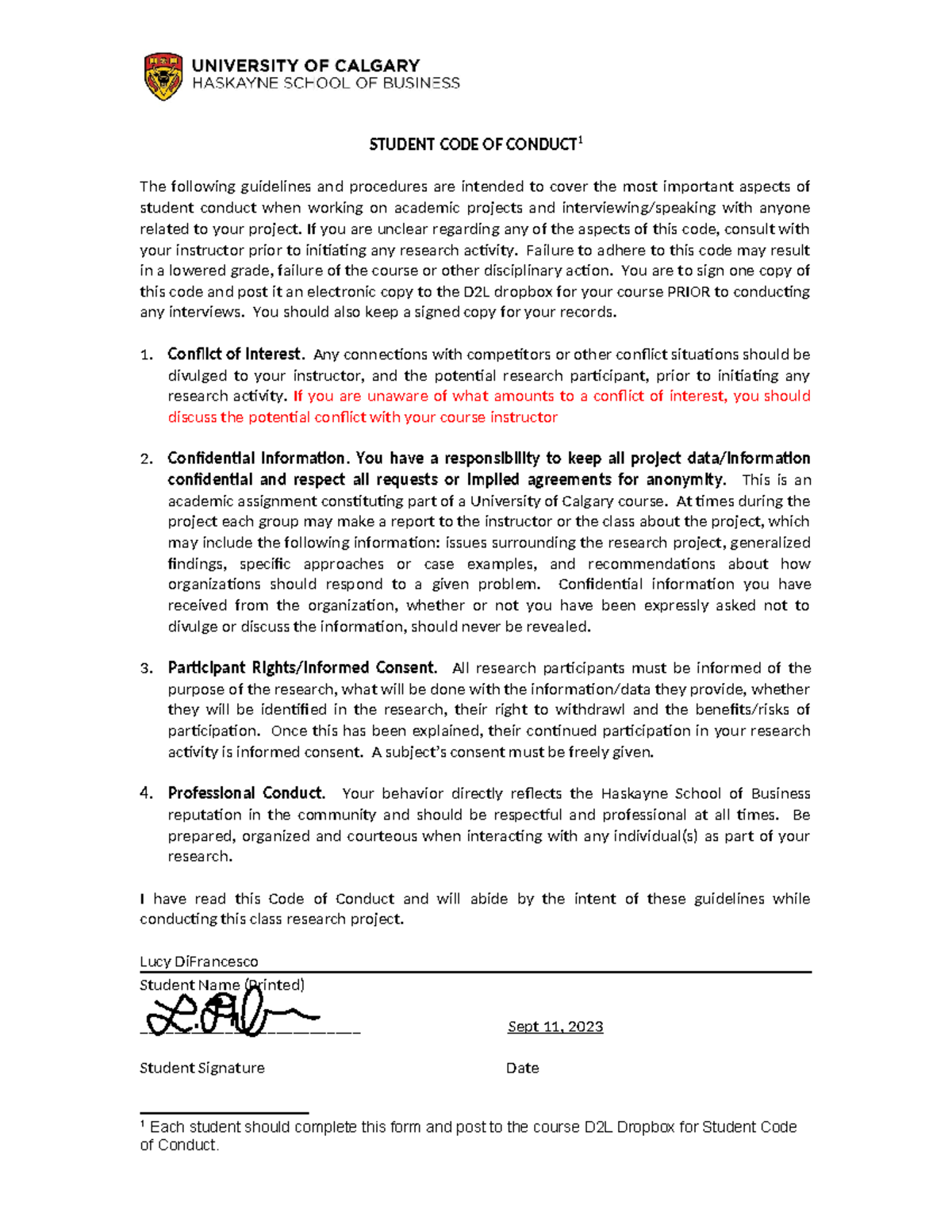 Student Code of Conduct Guidelines for ENTI 317 2020 - Studocu