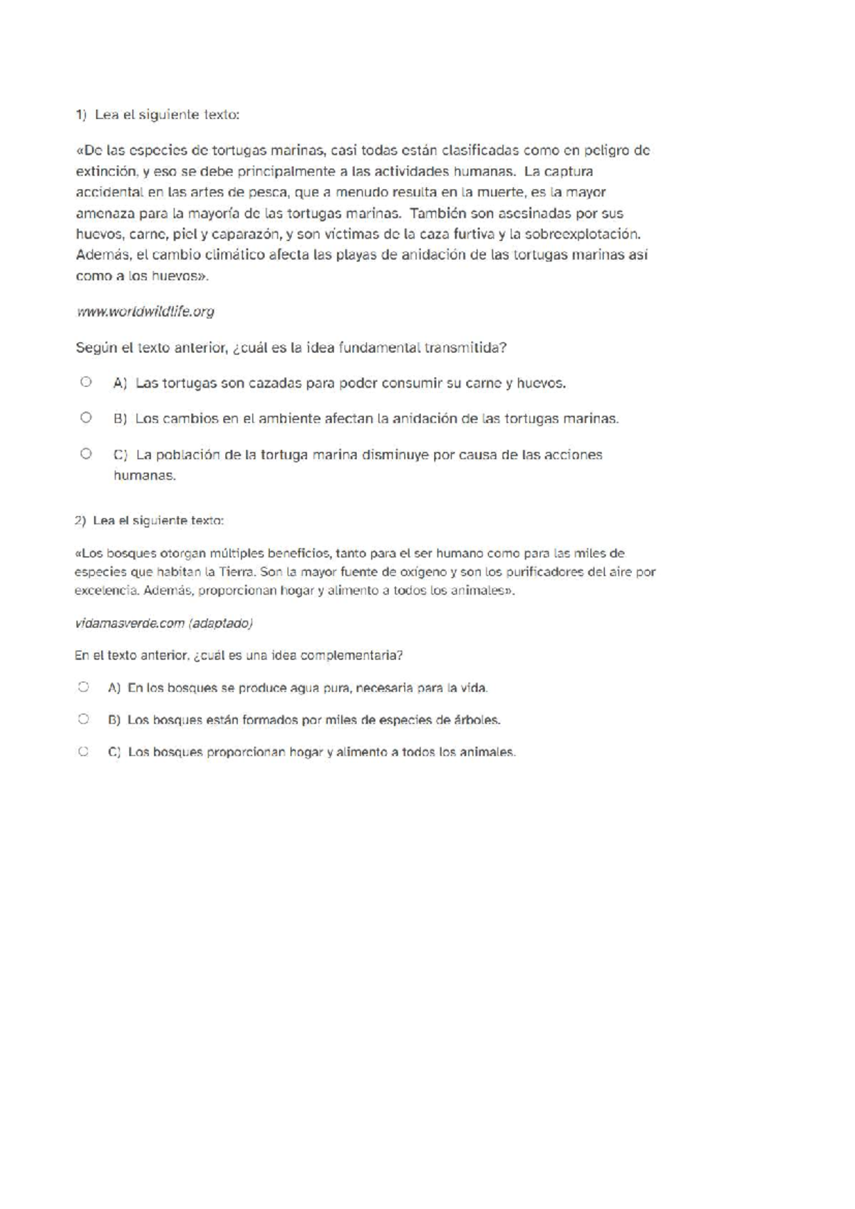 Pract LEB 073701 - Ejercicios de Comprensión de Texto y Análisis - Studocu