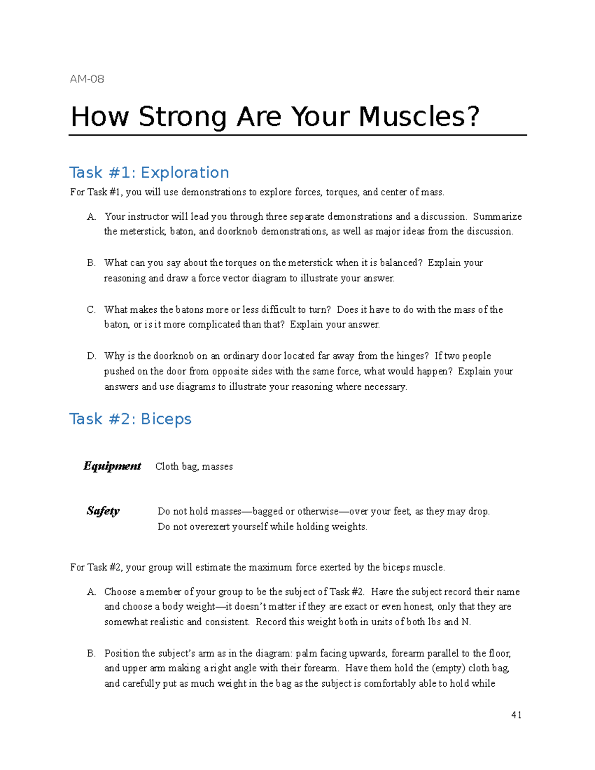 AM-08 - physics work 2023 spring - AM- How Strong Are Your Muscles ...