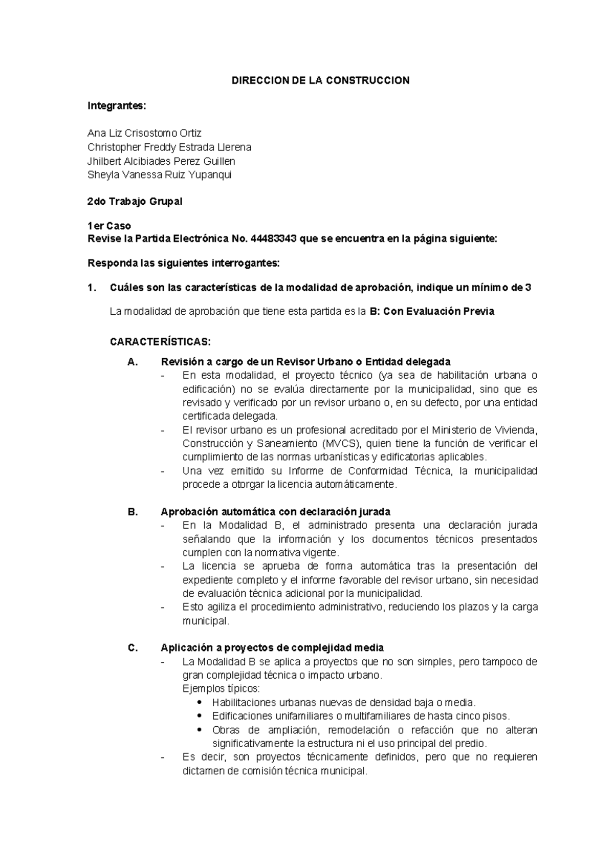 2do Trabajo Grupal: Análisis de Modalidades de Aprobación en Construcción - Document Preview