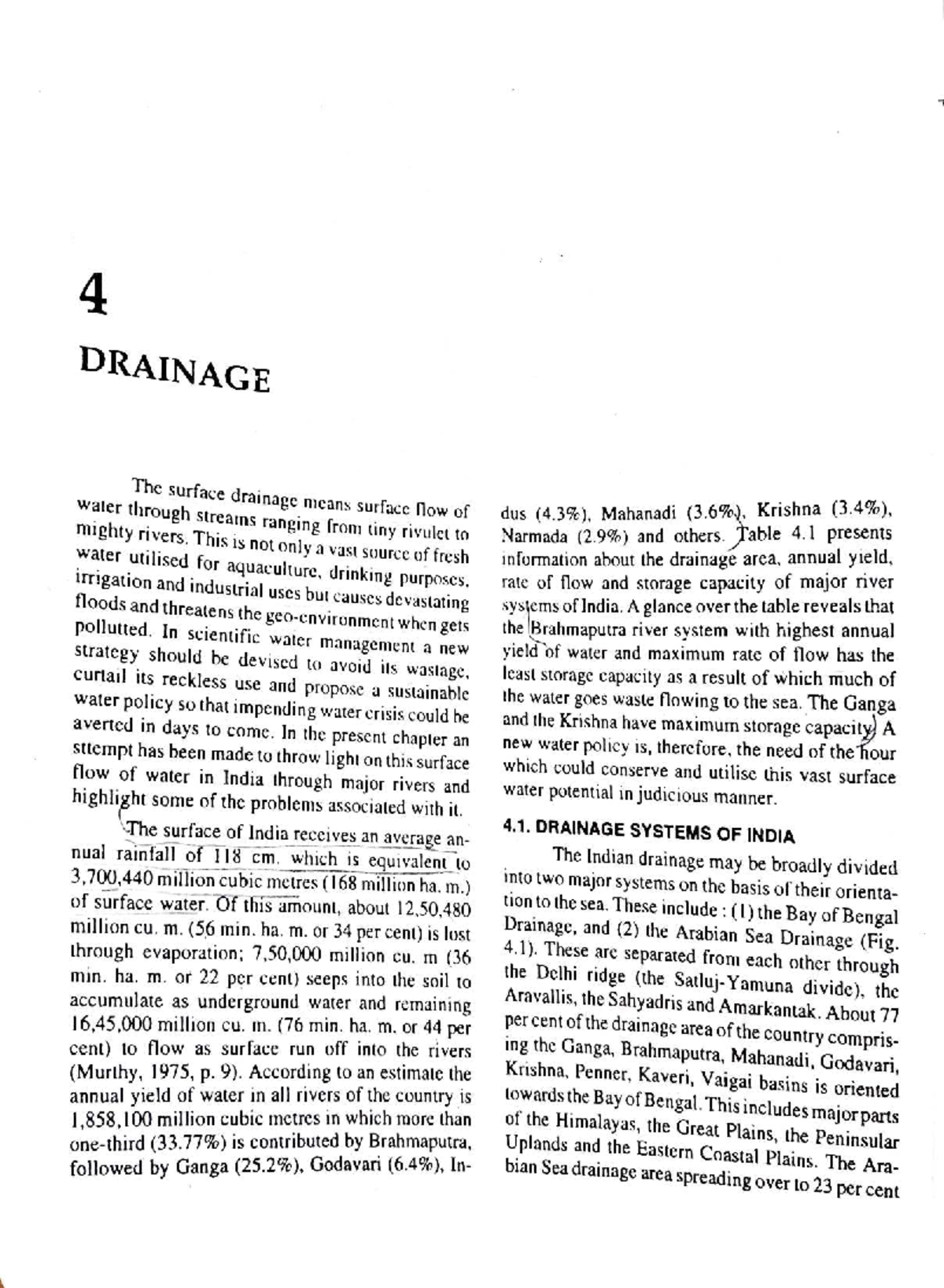 Drainage Systems of India: An In-Depth Analysis (GEOG 101) - Studocu