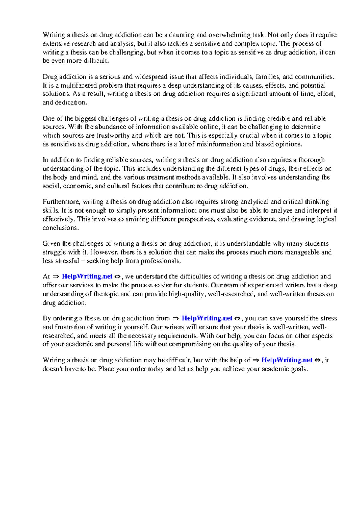 Term paper drug addiction - Writing a thesis on drug addiction can be a ...
