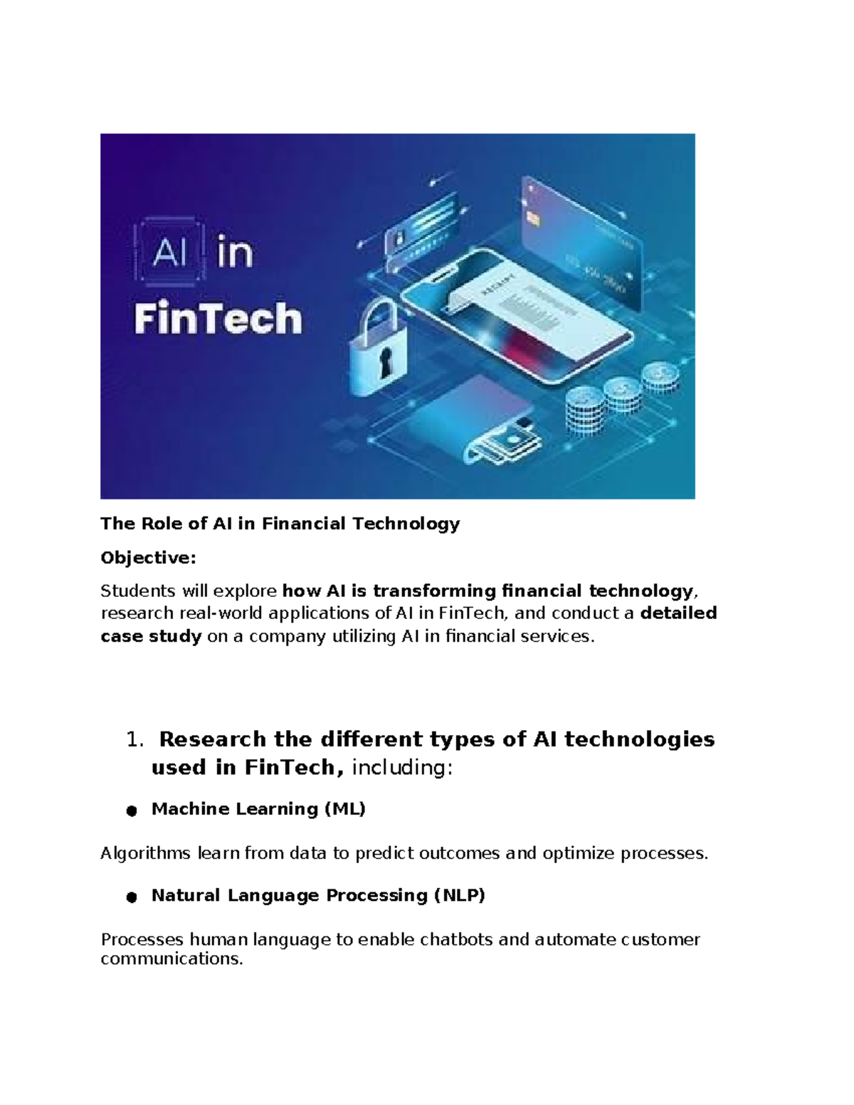 The role of AI in fintech - The Role of AI in Financial Technology ...