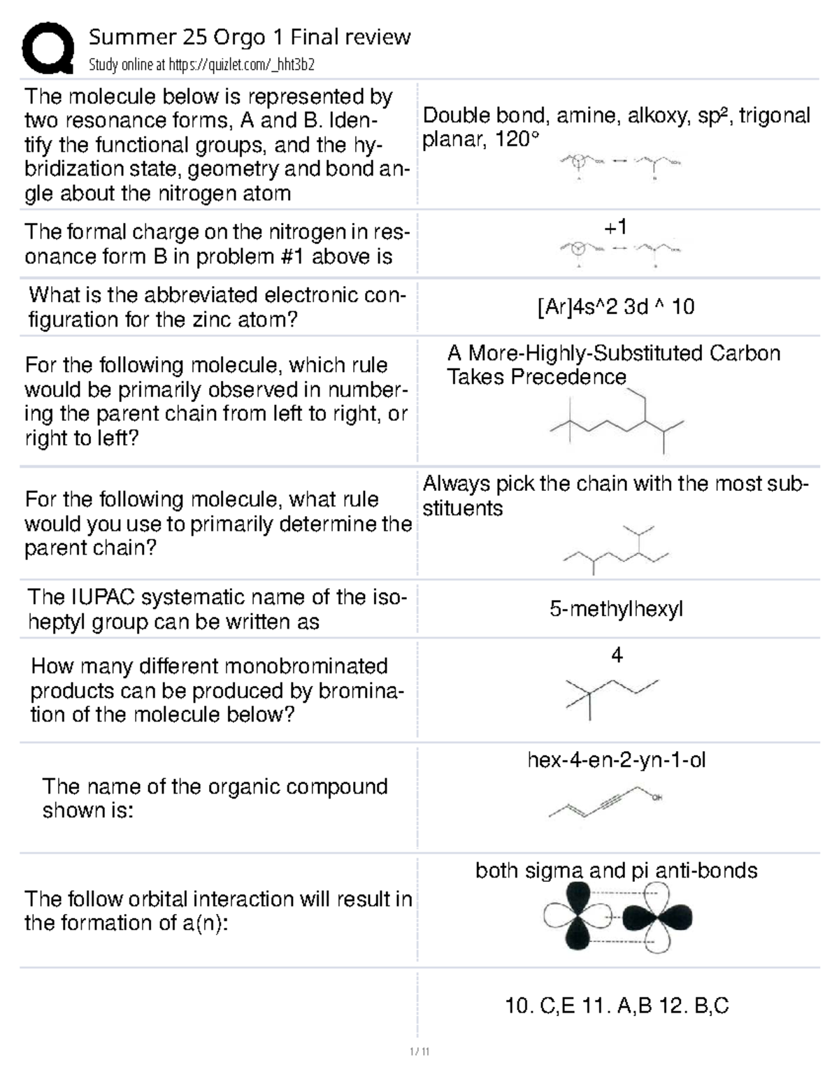 Summer 25 Orgo 1 Final Exam Review: Key Concepts and Mechanisms - Studocu
