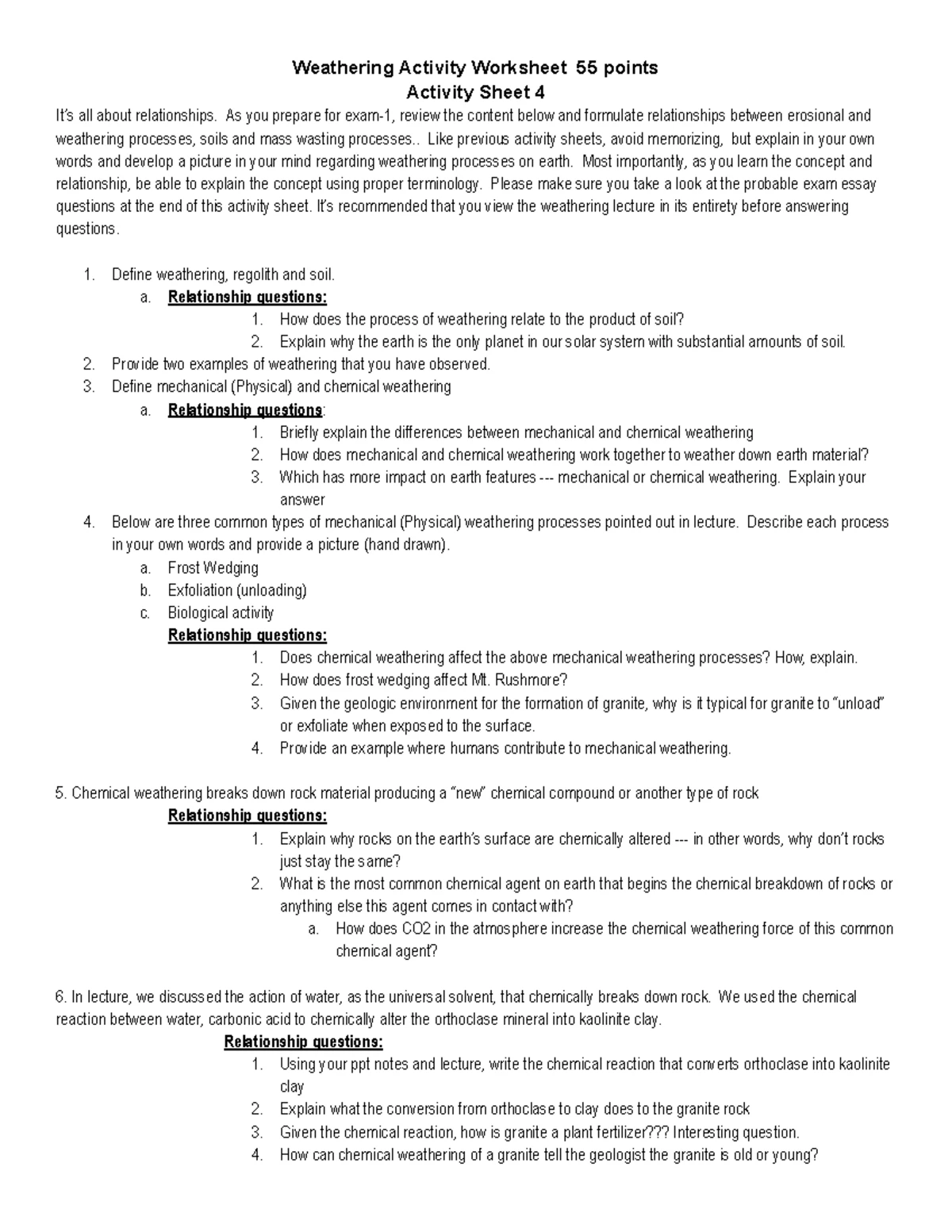 Activity Sheet 1 - Intro to Earth Science - Lecture Notes (42 pts ...