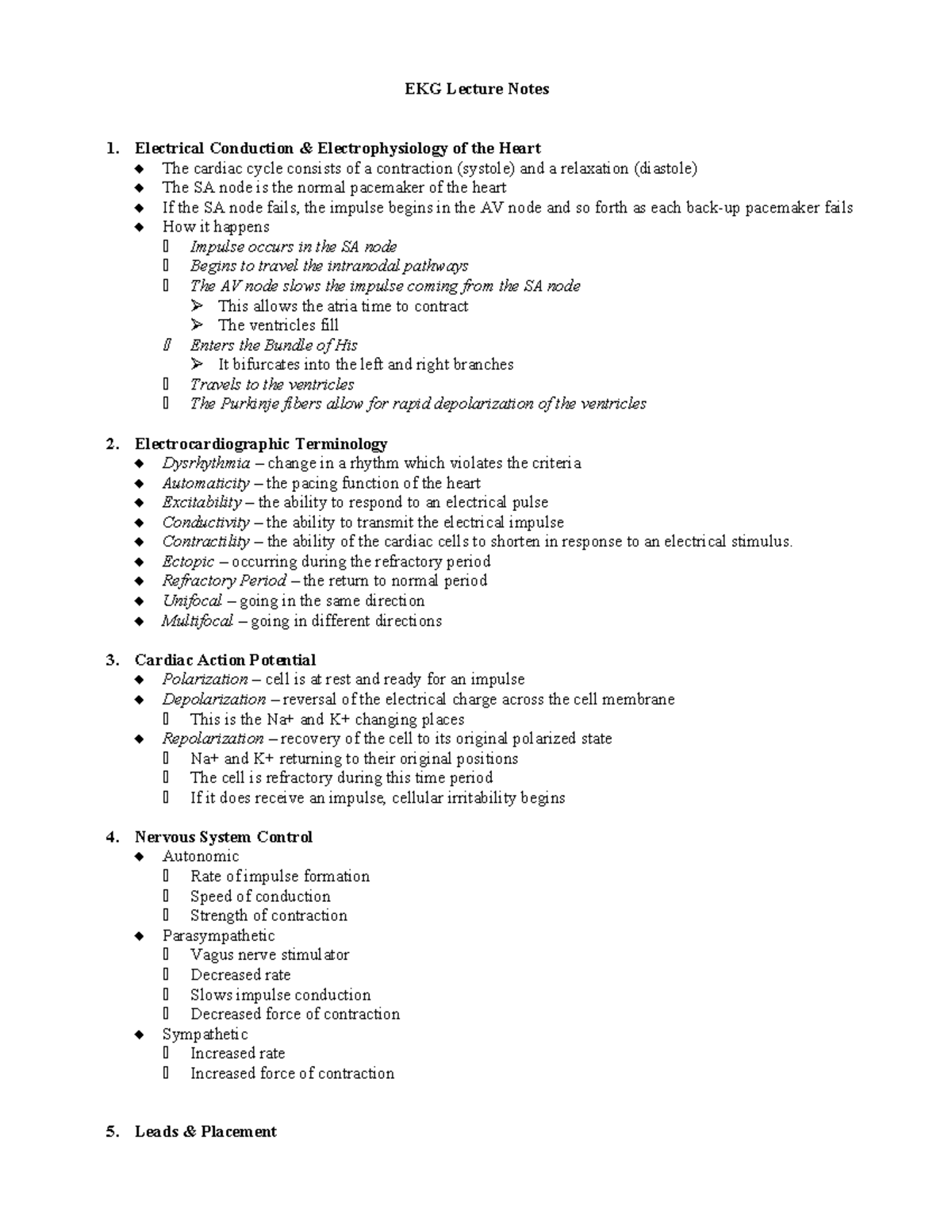 EKG Lecture Notes-2-2-1-1-2-2-1-1 - EKG Lecture Notes Electrical ...