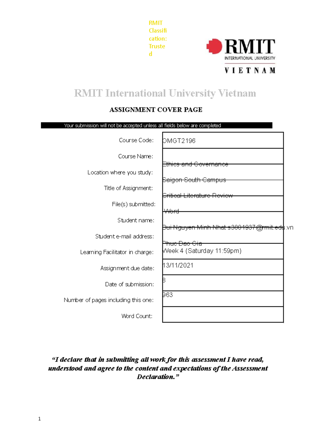 DI Critical Literature Review (Individual Assignment) - RMIT ...