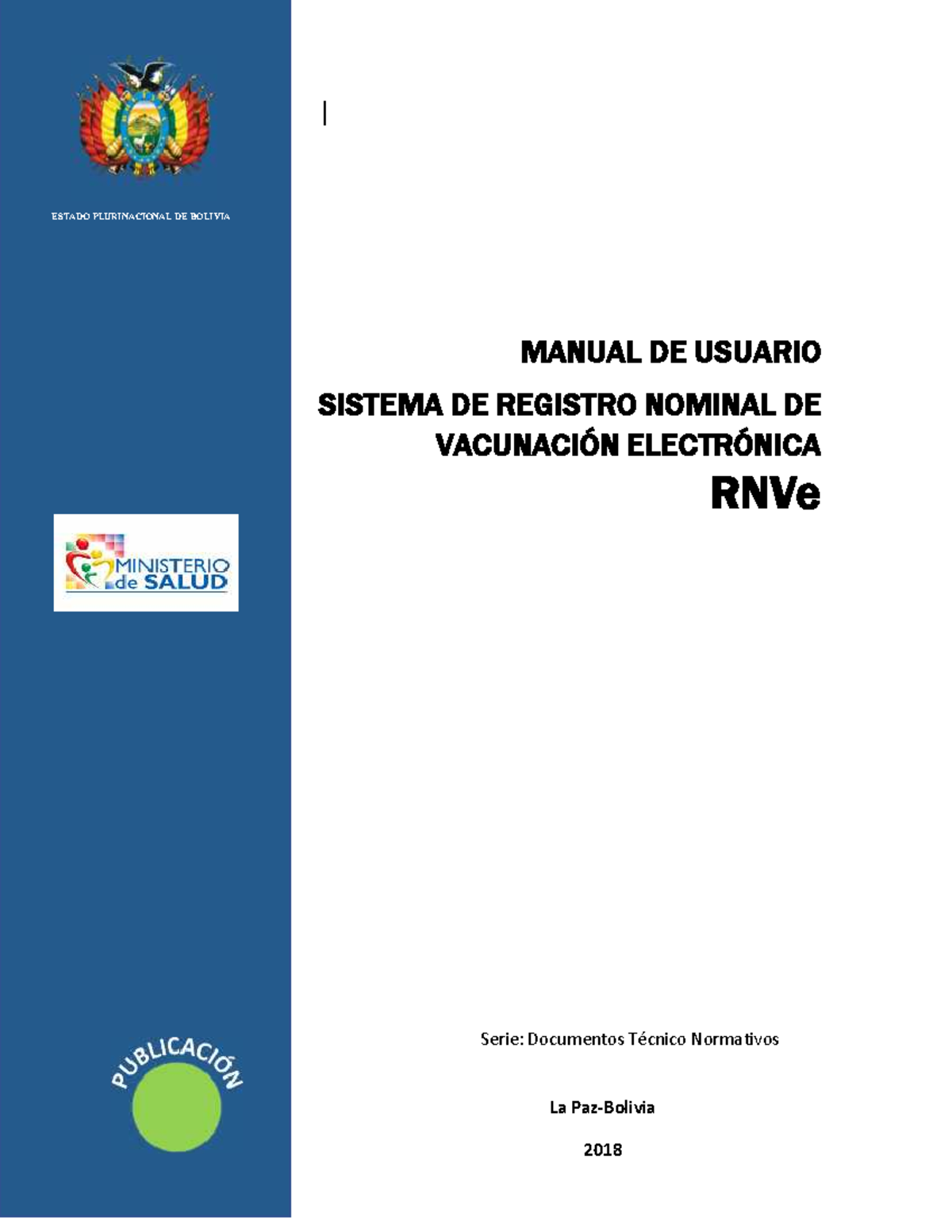 Manual de Usuario del Sistema de Registro Nominal de Vacunación RNVe - Document Preview