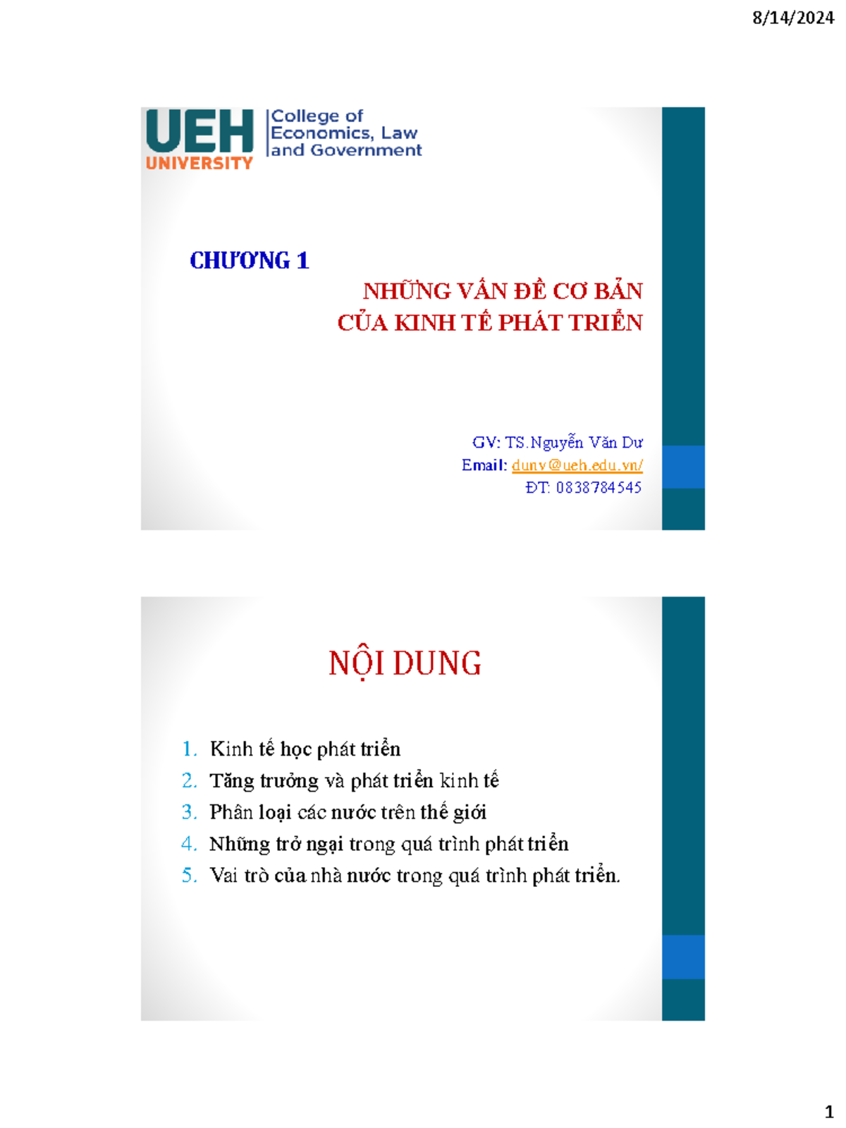 Chương 1 - Những Vấn Đề Cơ Bản Của Kinh Tế Phát Triển (KTPT) - Studocu