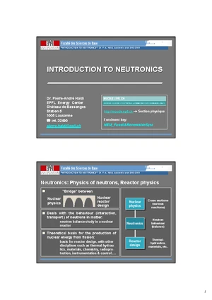 Lecture Notes on Neutronics (PHYS 32490) - Dr. Haldi's