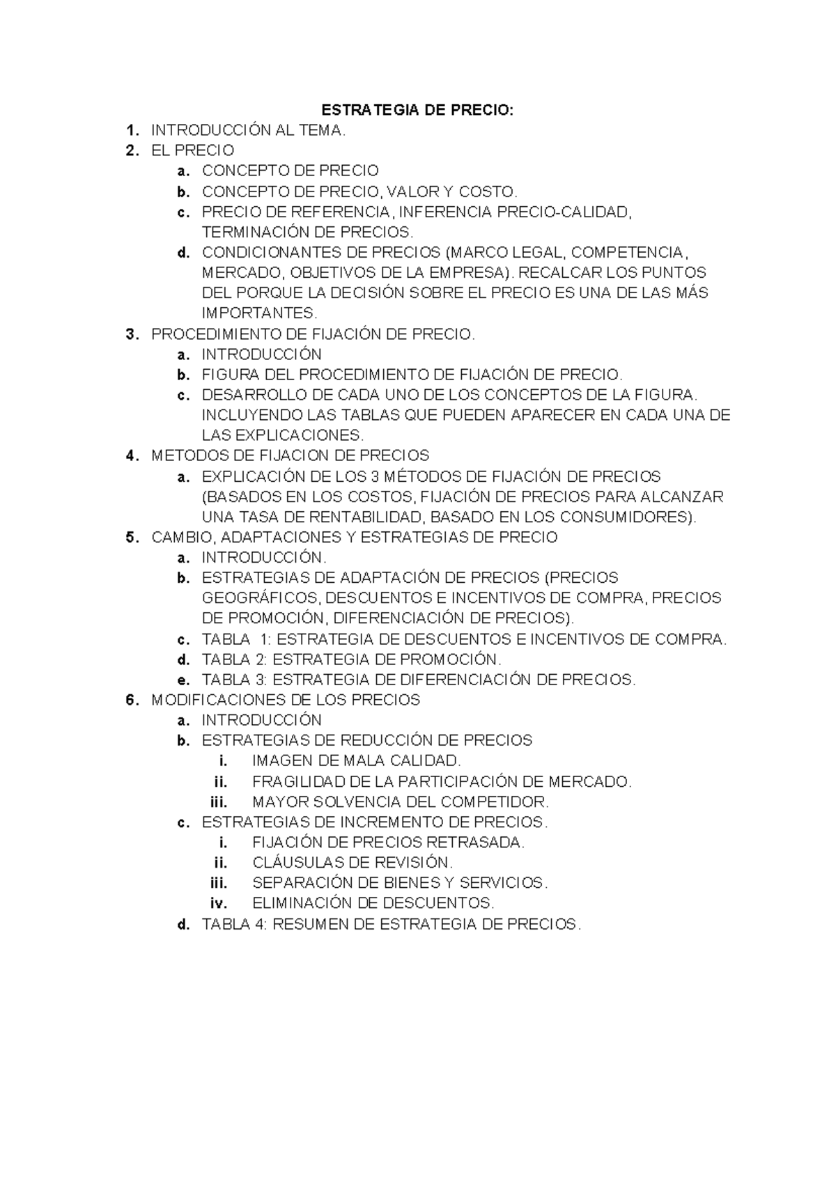 Resumen M3 L4: Estrategias de Precio en Marketing I - Studocu