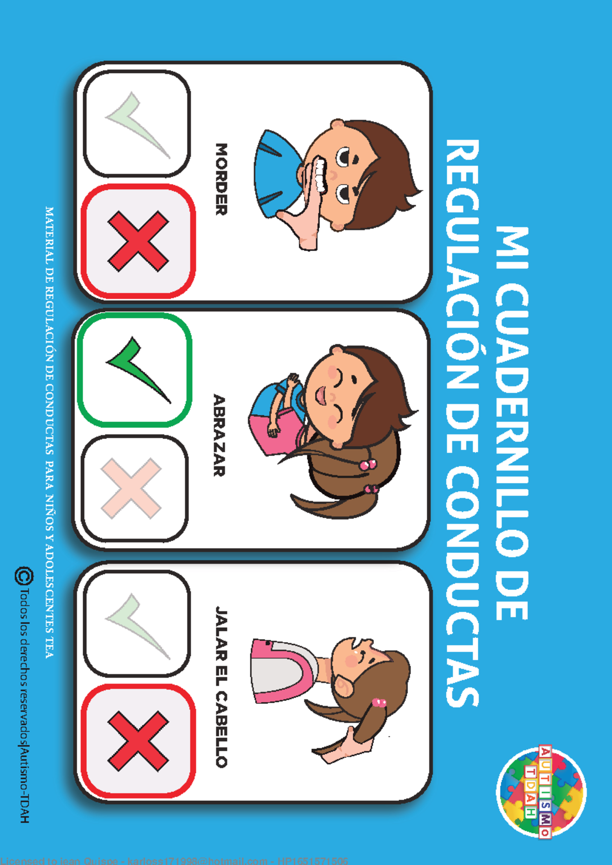 Cuadernillo de Regulación de Conductas para Autismo - Document Preview