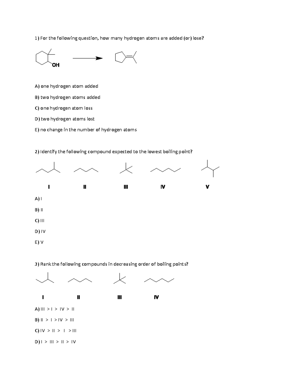 Practice Questions for Chem 101: Chapter 1 Review - Studocu