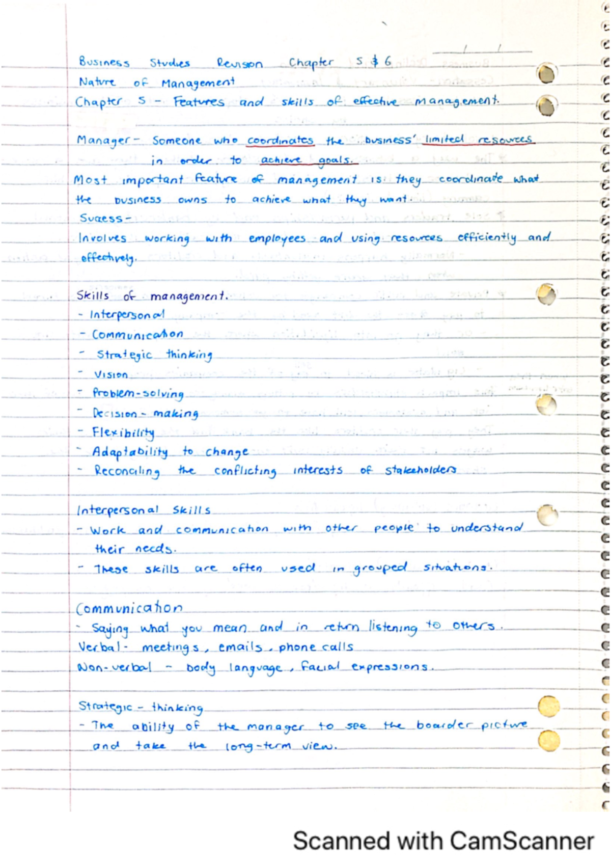 Chapter 5 and 6 notes - Business Studies Revision Chapter S 6 8 Nature ...