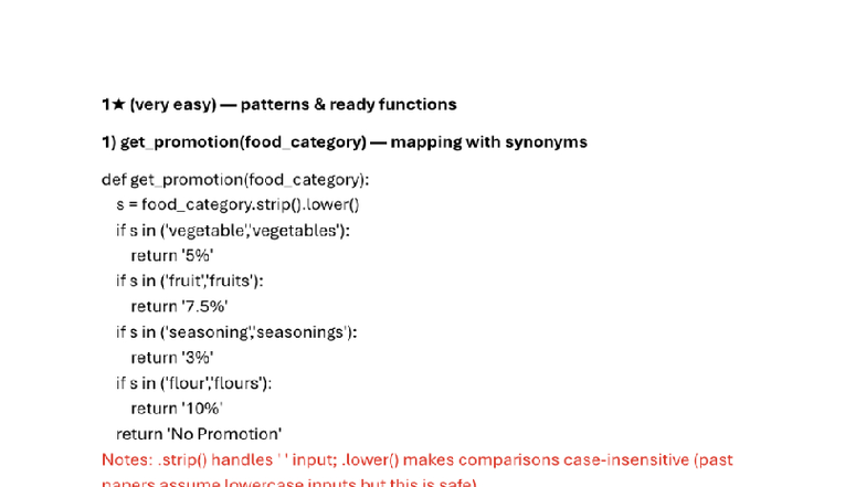 Python Programming Patterns and Functions (CS101) - Studocu