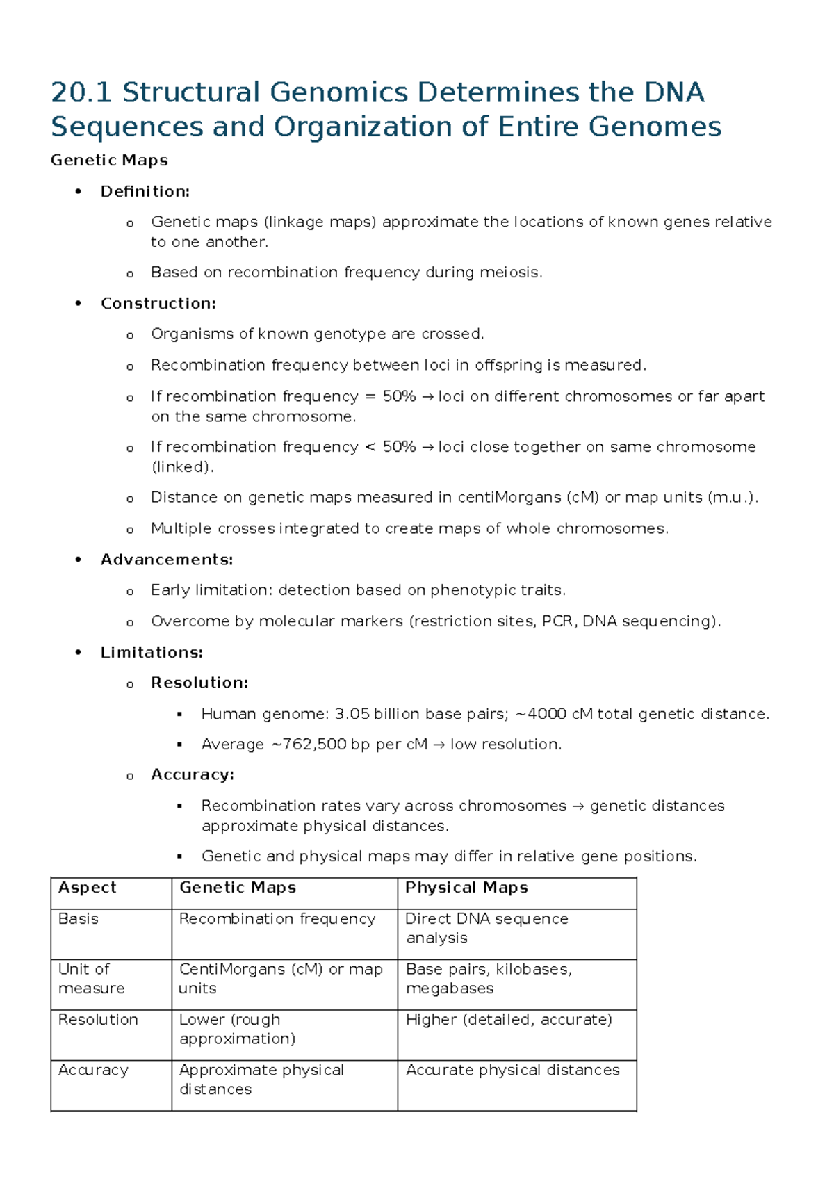 GTS SU 2 - Structural and Functional Genomics Overview - Studocu