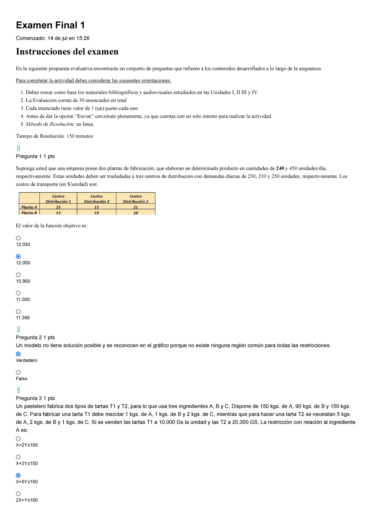 Examen Parcial 1-IO1: Evaluación de Unidades I y II en Investigación de ...