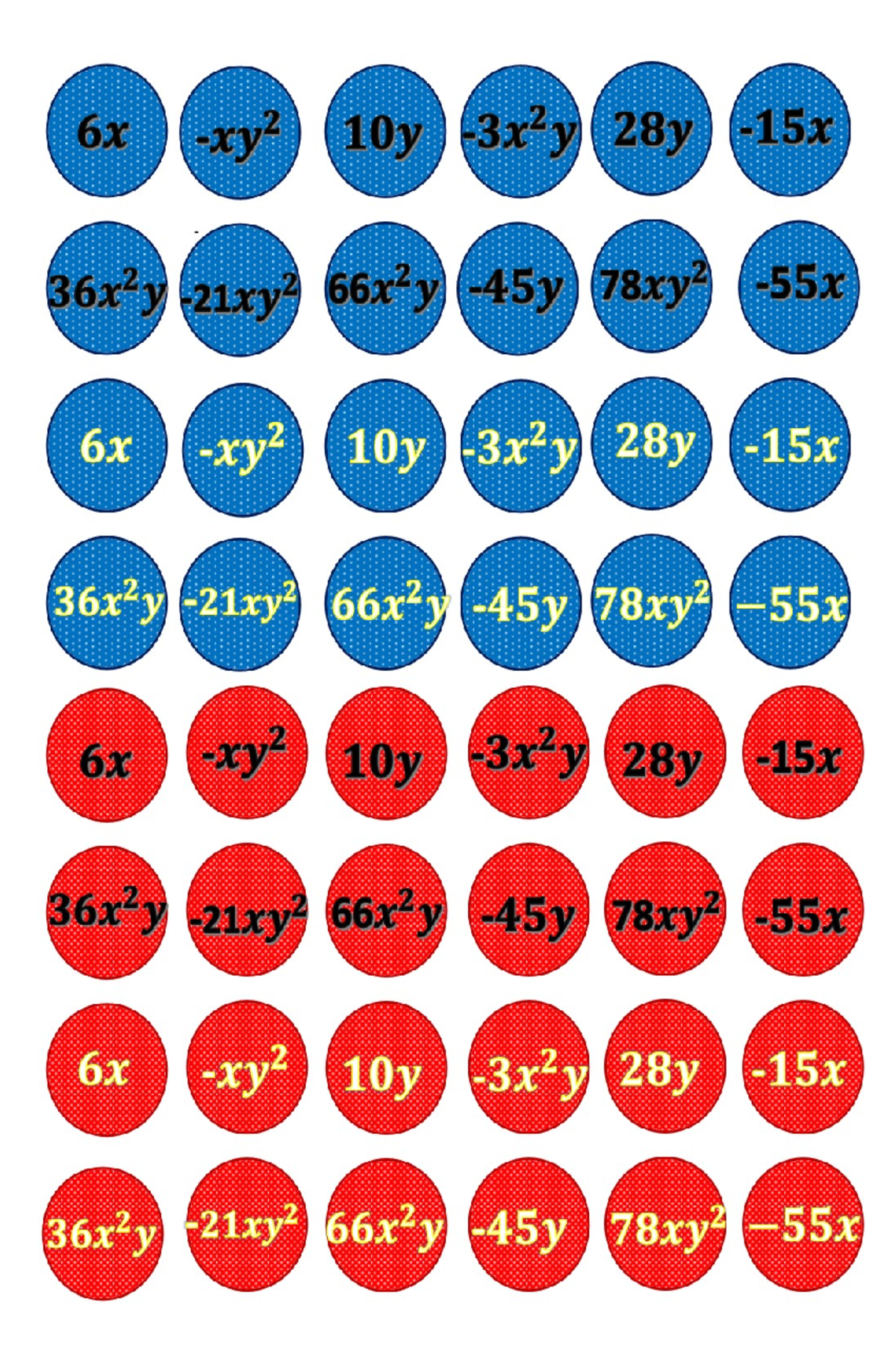 Chips 123 - Practice Materials for Damath Polynomials Review - Studocu