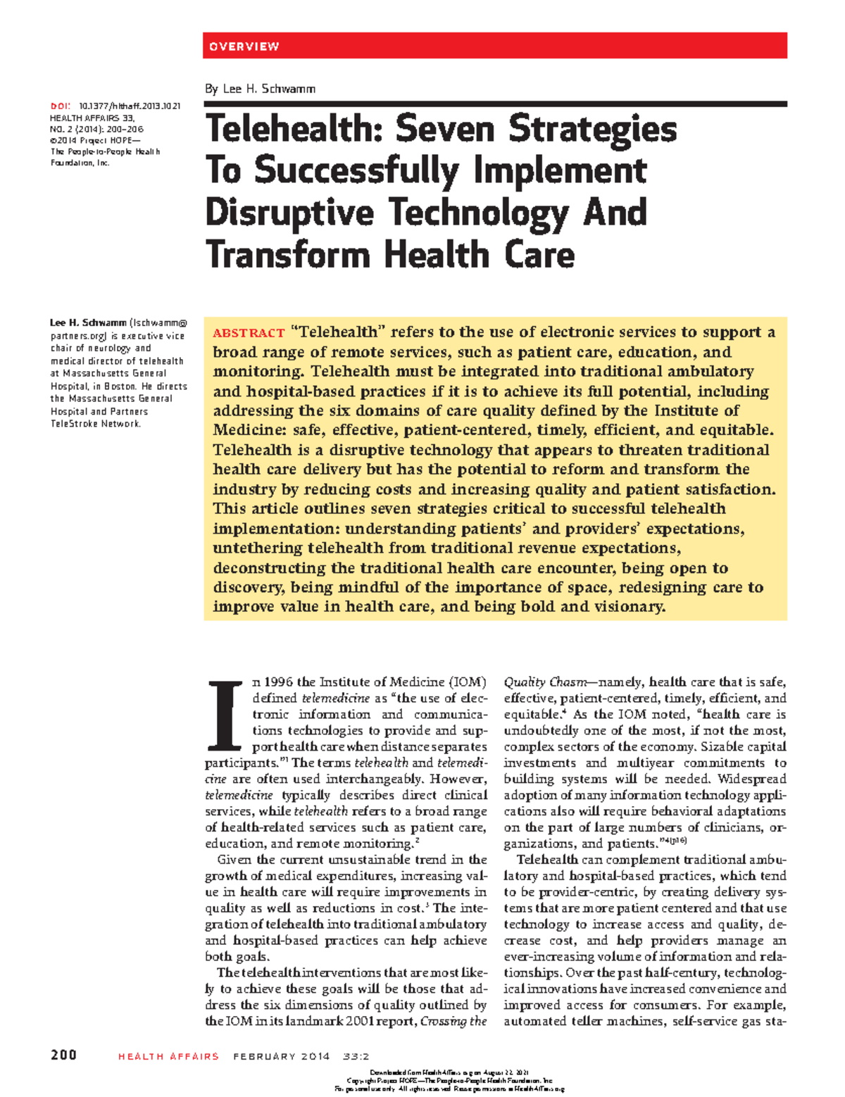 Telehealth Implementation: 7 Key Strategies for Success - Studocu