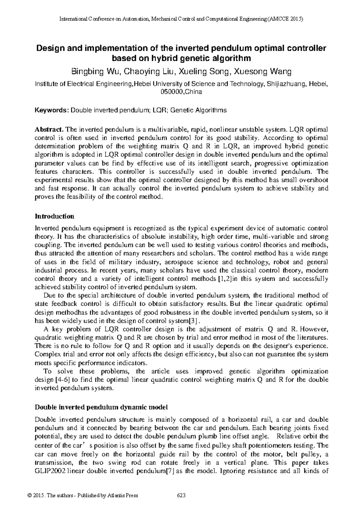 2012 8 - Optimal Control of Inverted Pendulum Using Hybrid Genetic ...