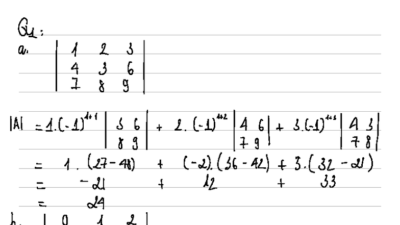 ECON1101 Assignment #3: Matrix Operations and Determinants - Studocu