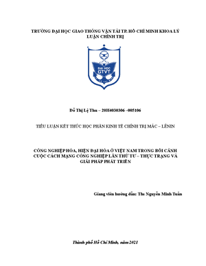[Solved] Ti sao Vit Nam phi gi vng c lp t ch trong qu trnh hi nhp kinh ...