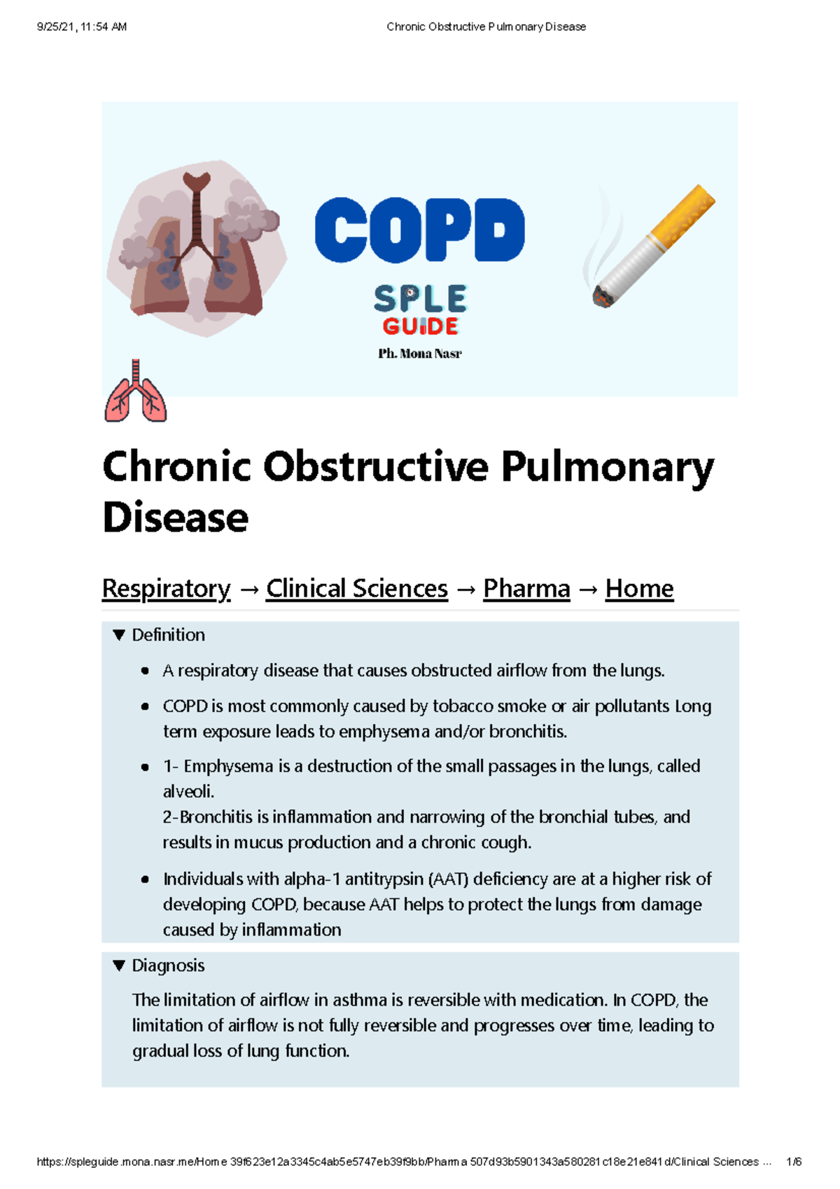 Chronic Obstructive Pulmonary Disease (COPD) Overview & Management ...