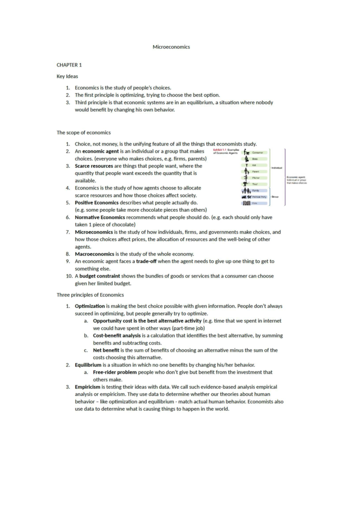 Microeconomics CH1-3 Key Concepts and Principles - Studocu