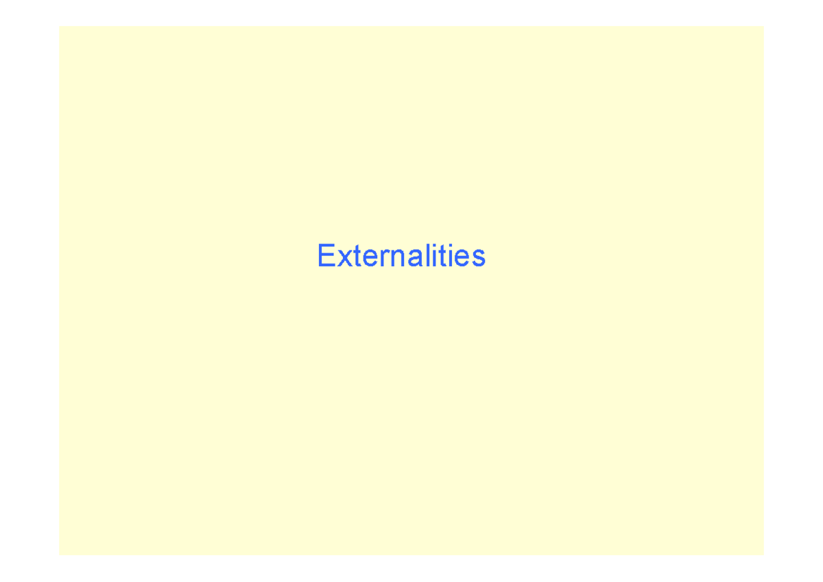 Lecture 11 notes: Externalities - MICROECONOMICS - UoN - Studocu
