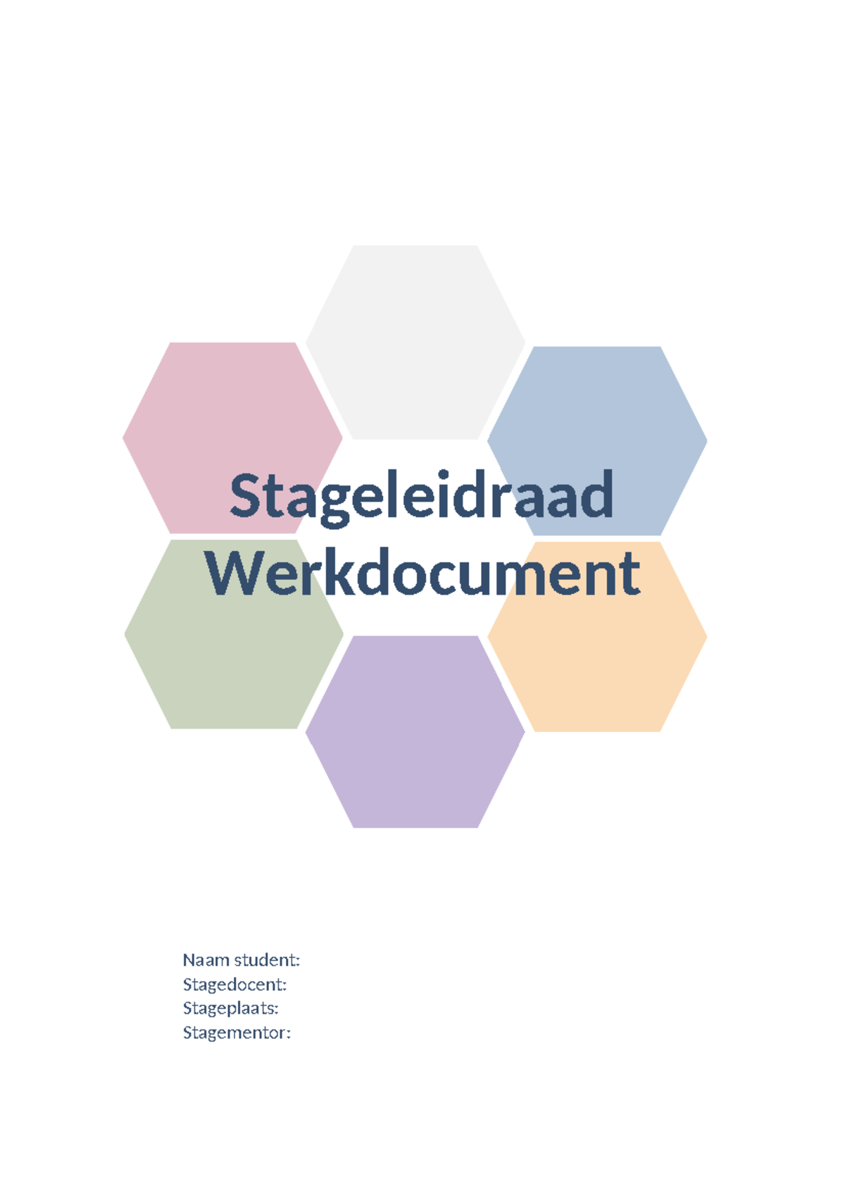 Stageleidraad Stagedocent: Werkdocument voor Stage 2 en 3 Evaluatie ...