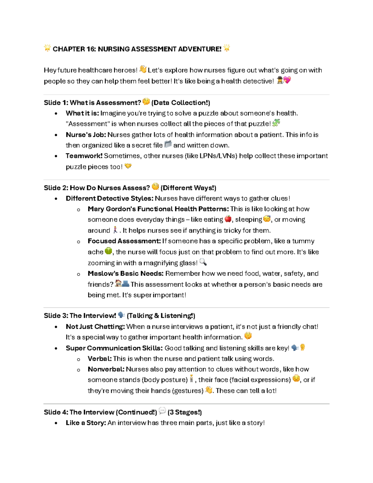 CH 16: Nursing Assessment Study Guide & Practice Q&A for Students - Studocu