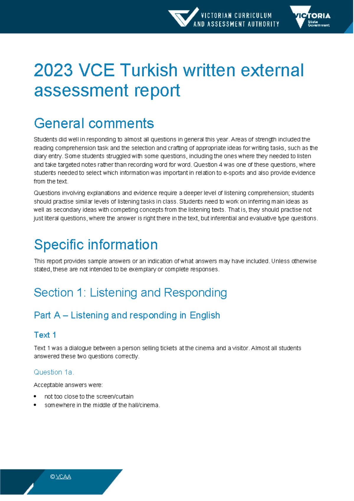 2023turkish-written-report - 2023 VCE Turkish written external ...