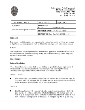 Independence Police Department General Order on Vehicle Pursuits 1994 ...