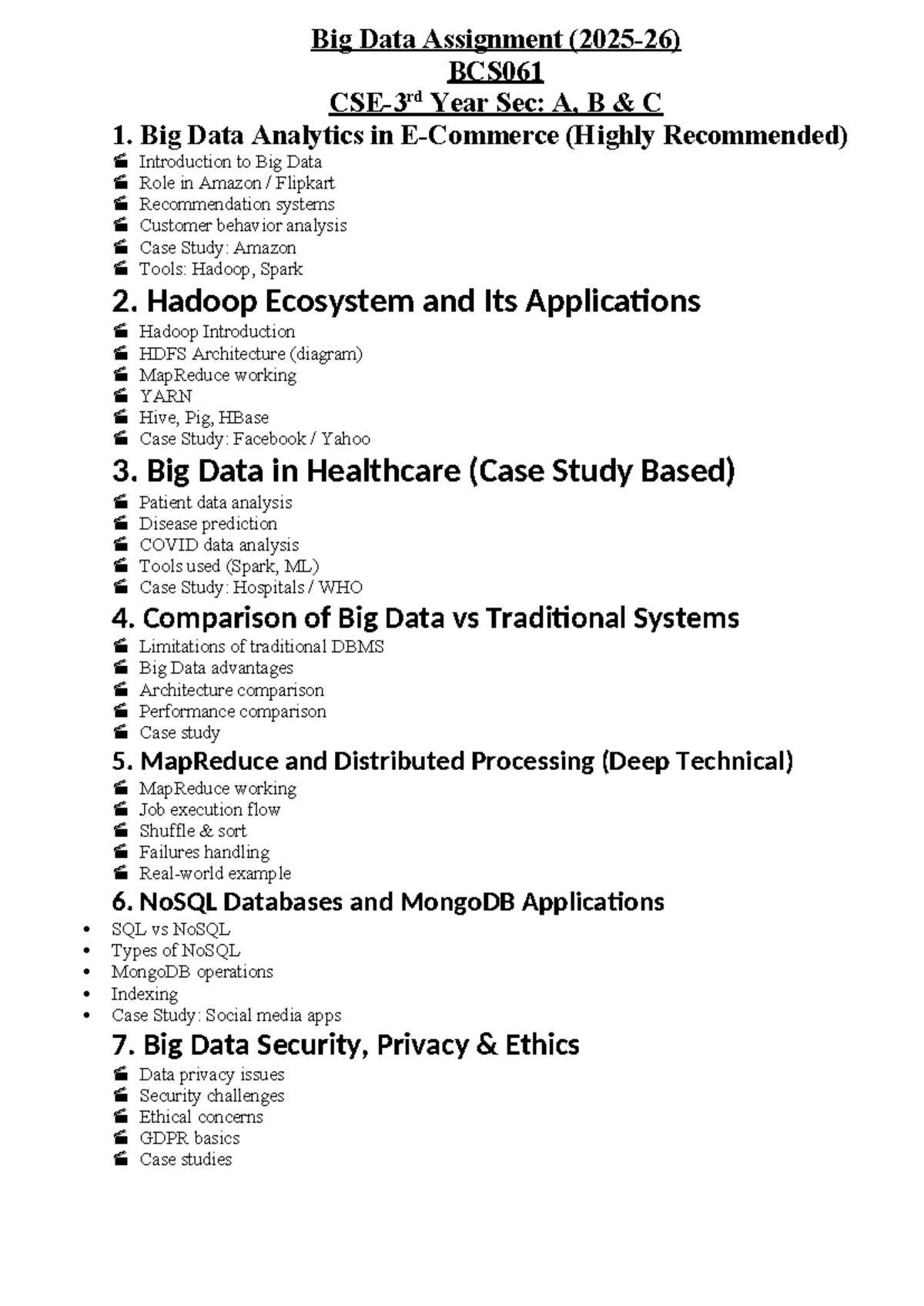 Big Data Assignment BCS061: Comprehensive Overview and Case Studies ...