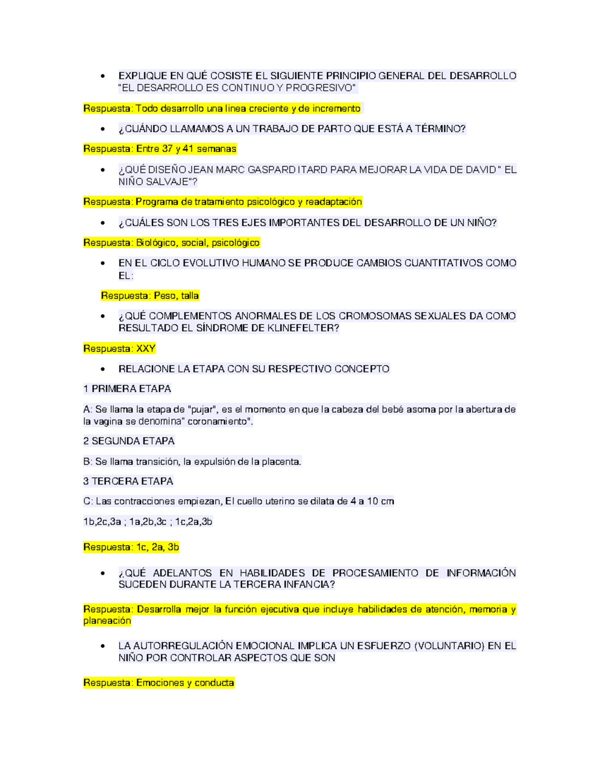 Actividades del Niño en Psicología de la Niñez - Principios y Desarrollo - Document Preview