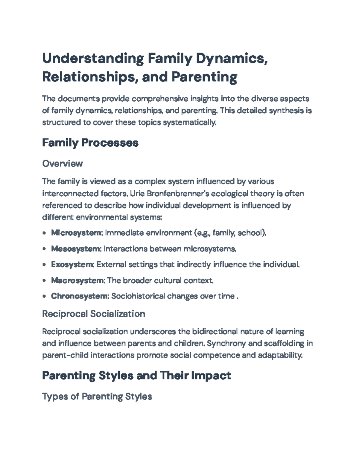 Understanding Family Dynamics and Parenting: Insights and Challenges ...