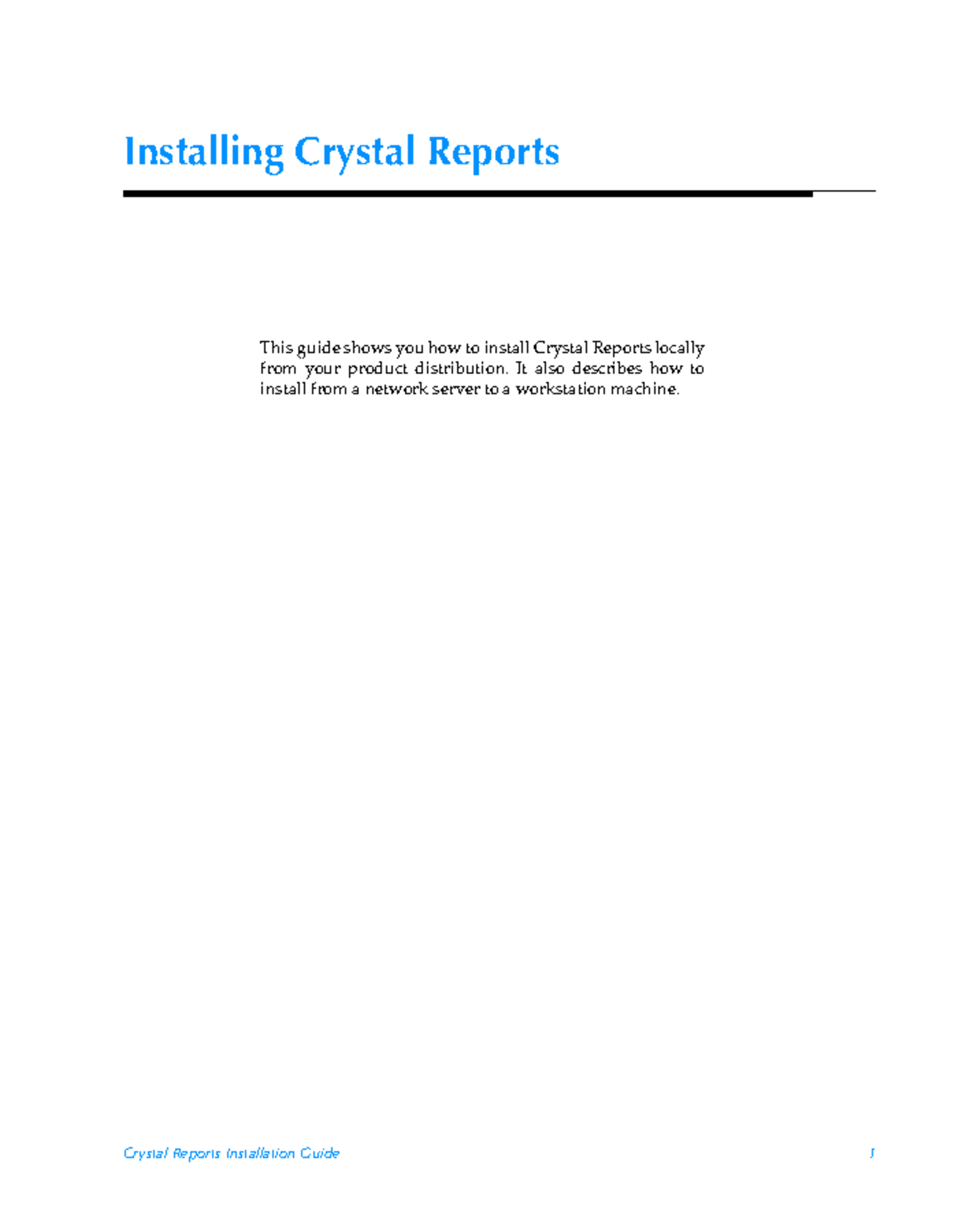 Crystal Reports Installation Guide - CS II - Studocu