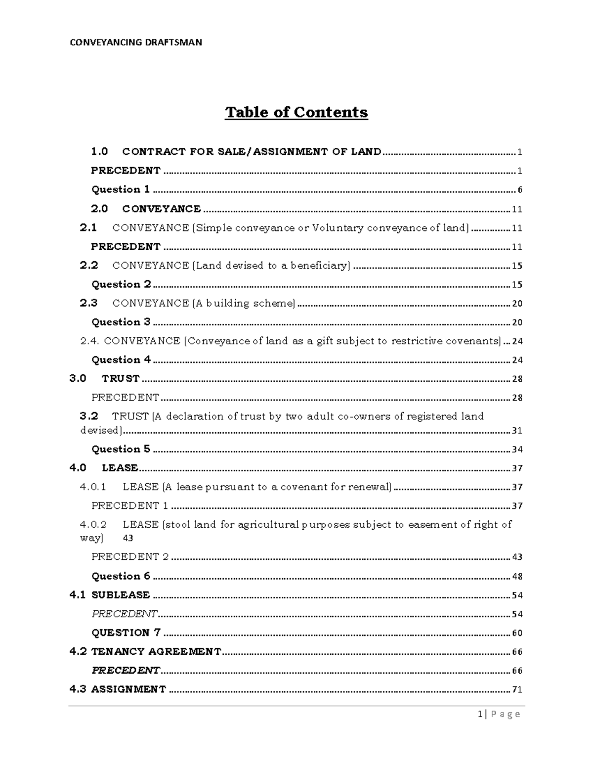 CONVEYANCING DRAFTSMAN: Comprehensive Guide & Precedents (2025) - Studocu
