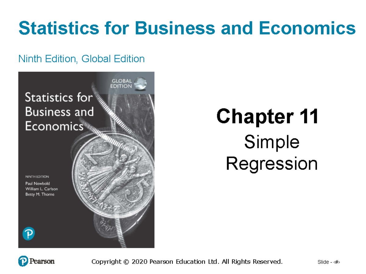 CH11: Simple Linear Regression in Statistics for Business and Economics ...