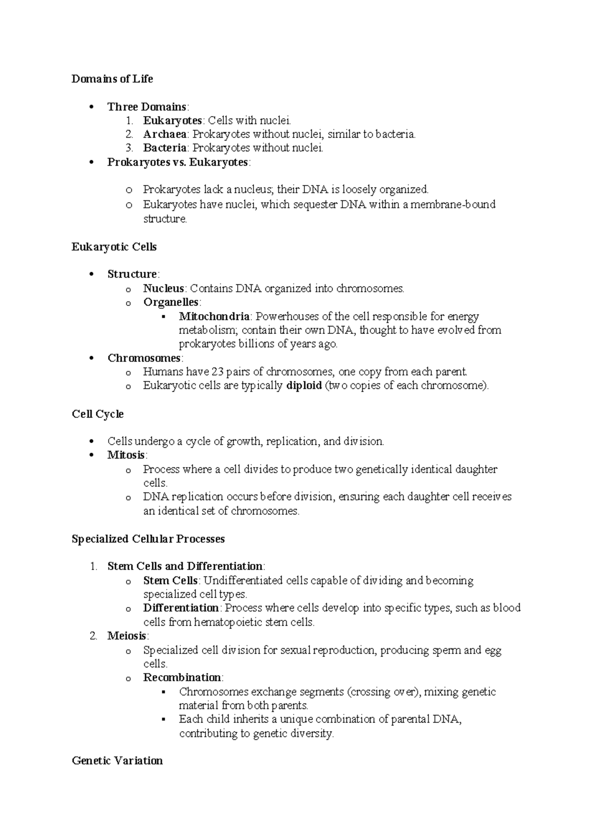 Molecular Biology Notes Key Concepts And Genetic Insights Studocu