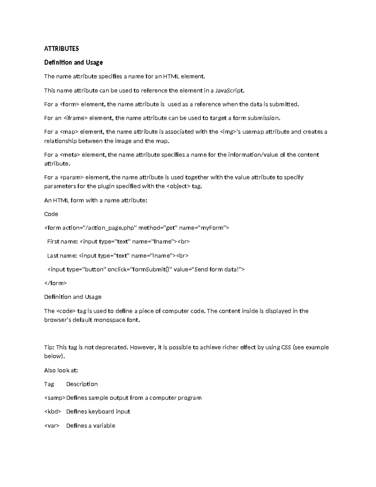 Attributes - write the following notes - ATTRIBUTES Definition and ...