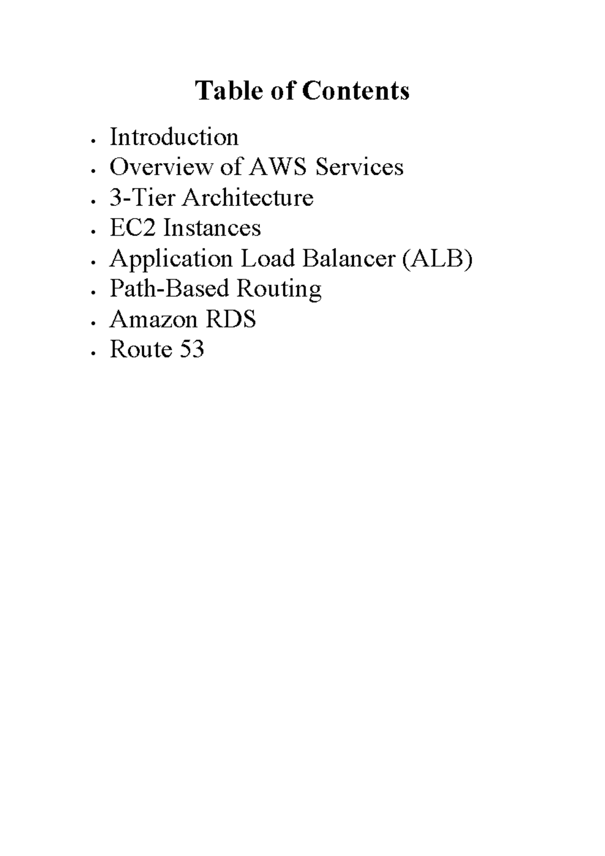 Ppt-project aws - Awa notes - Table of Contents Introduction Overview ...