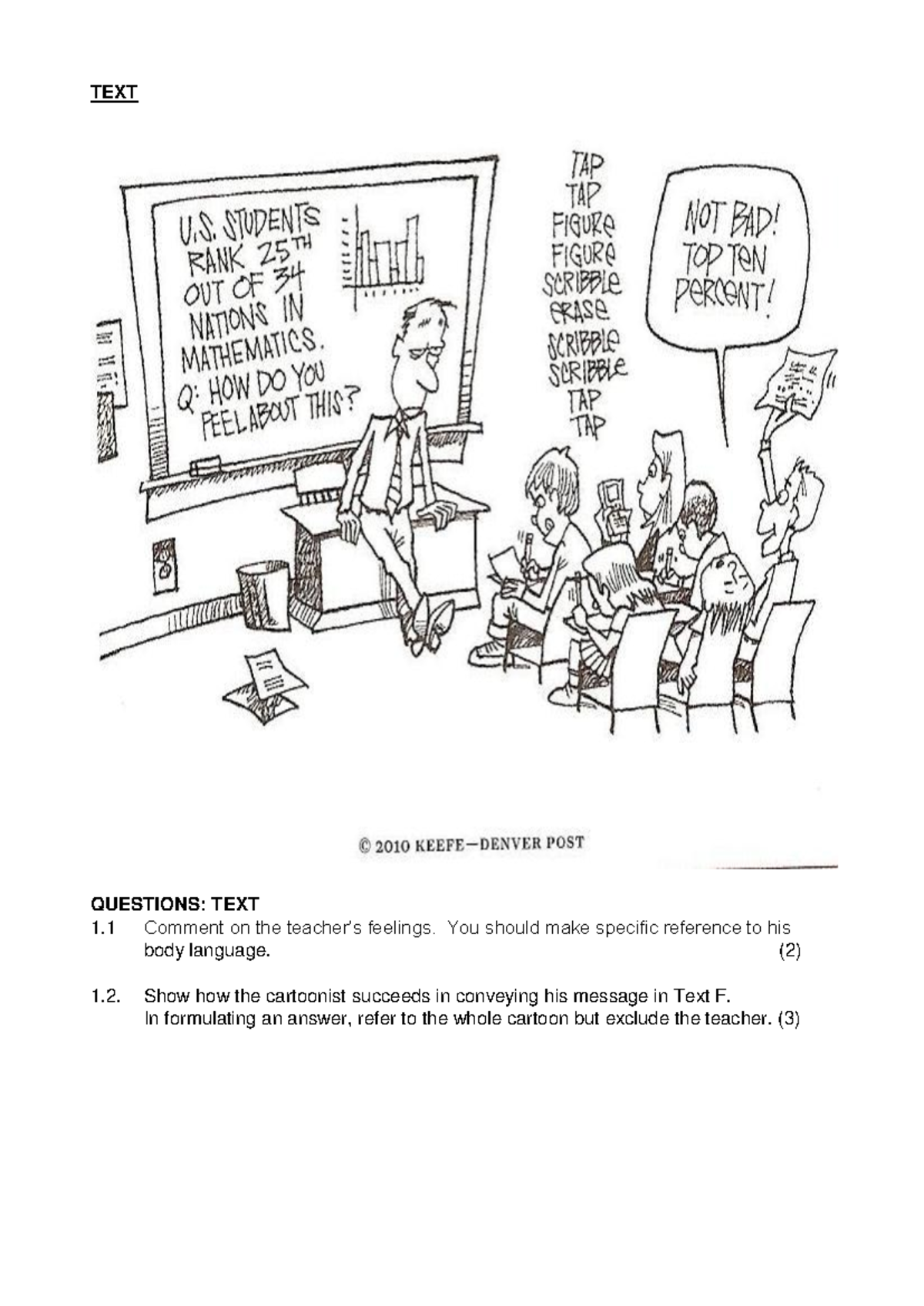 Visual Literacy Assistance: Cartoon Analysis & Language Use - Studocu