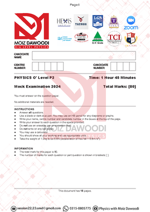 9702 w24 ms 35 - CAIE AS LEVEL PHYSICS PAPER 3 2024 V5 - This document ...