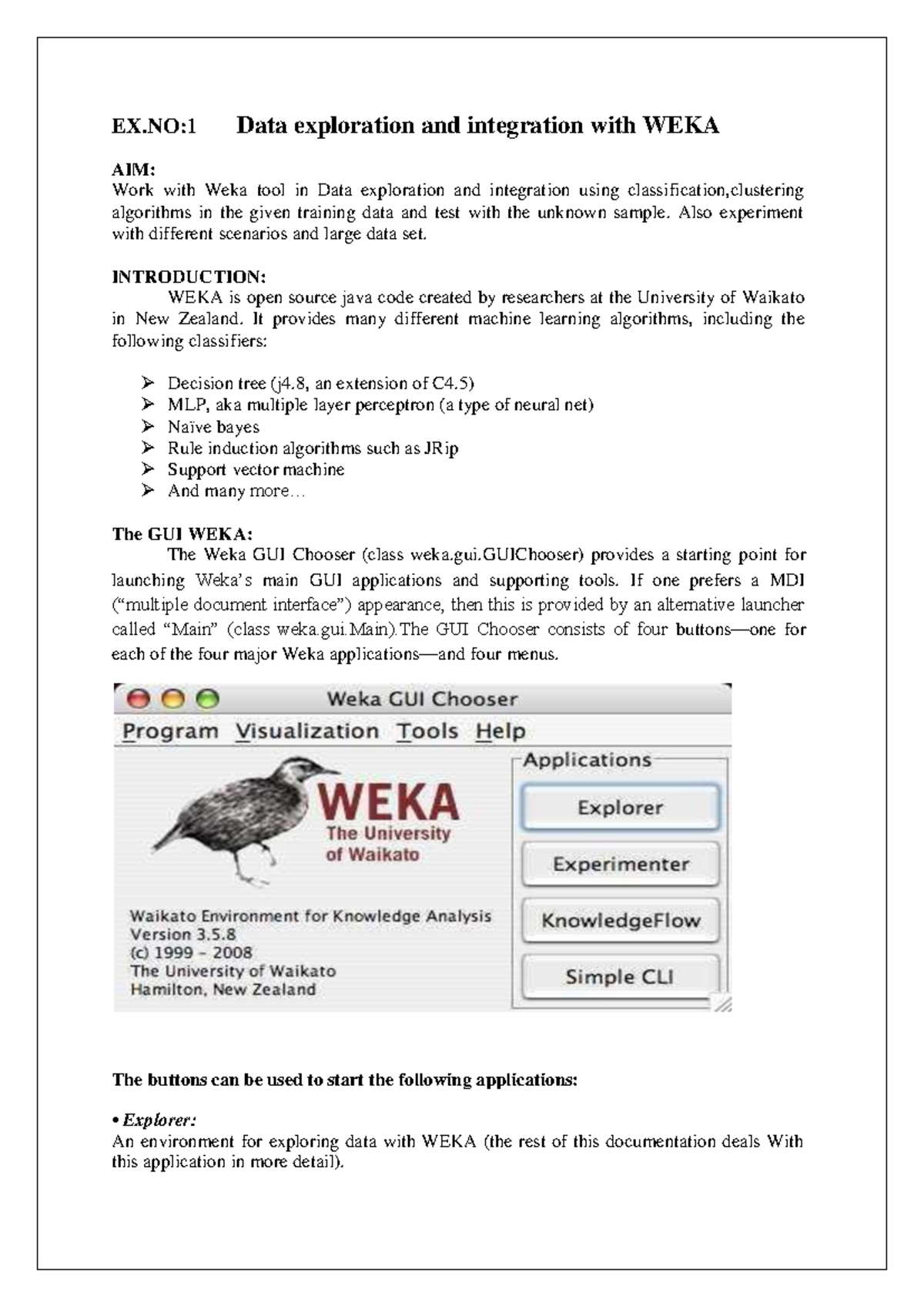 DATA Warehouse LAB Manual - EX:1 Data exploration and integration with ...