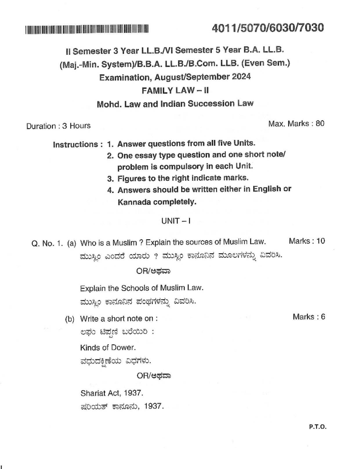 4010 LL.B. 3rd Year Property Law Exam - March 2022 (80 Marks) - Studocu