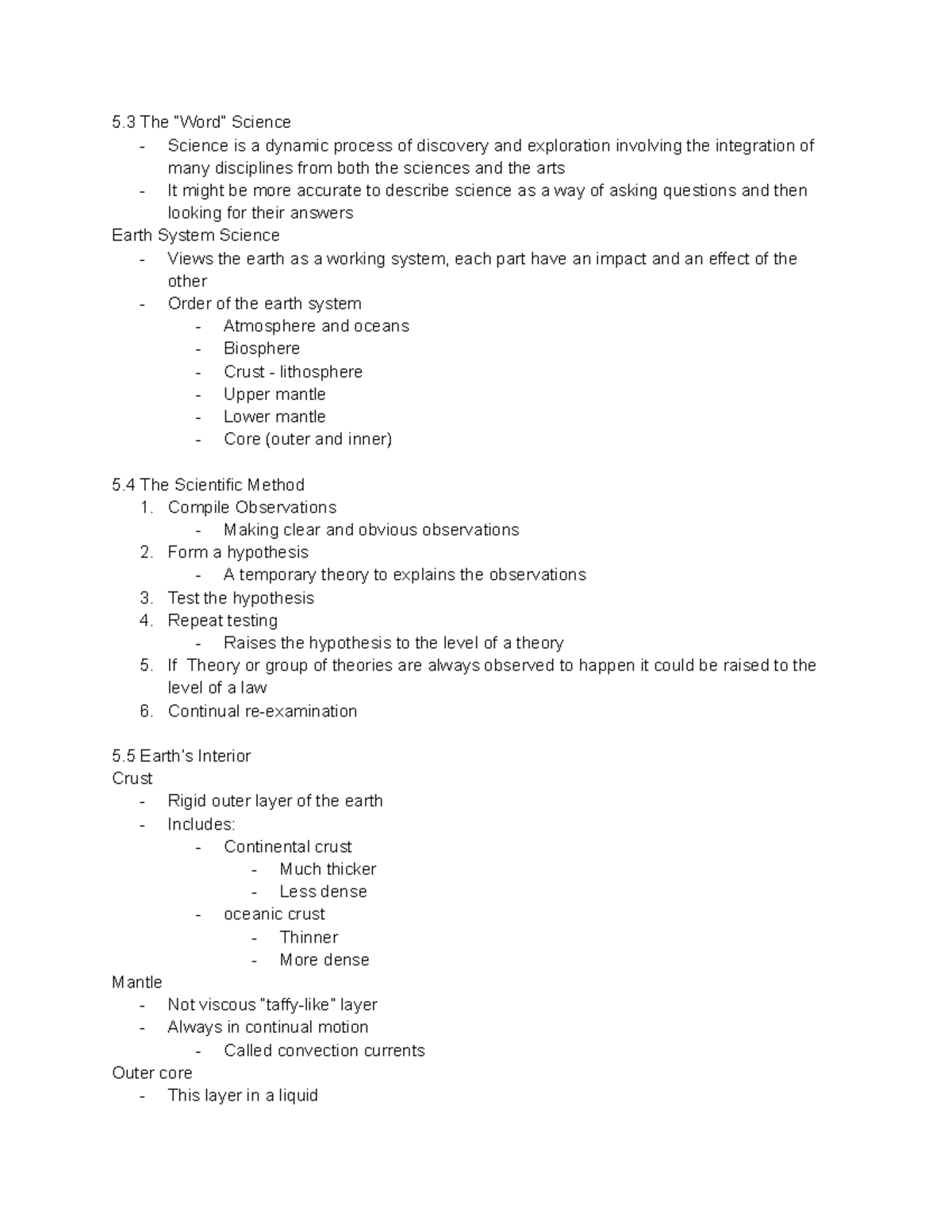 EOSC 33333 Lesson 5: Earth Science Concepts and Processes - Studocu