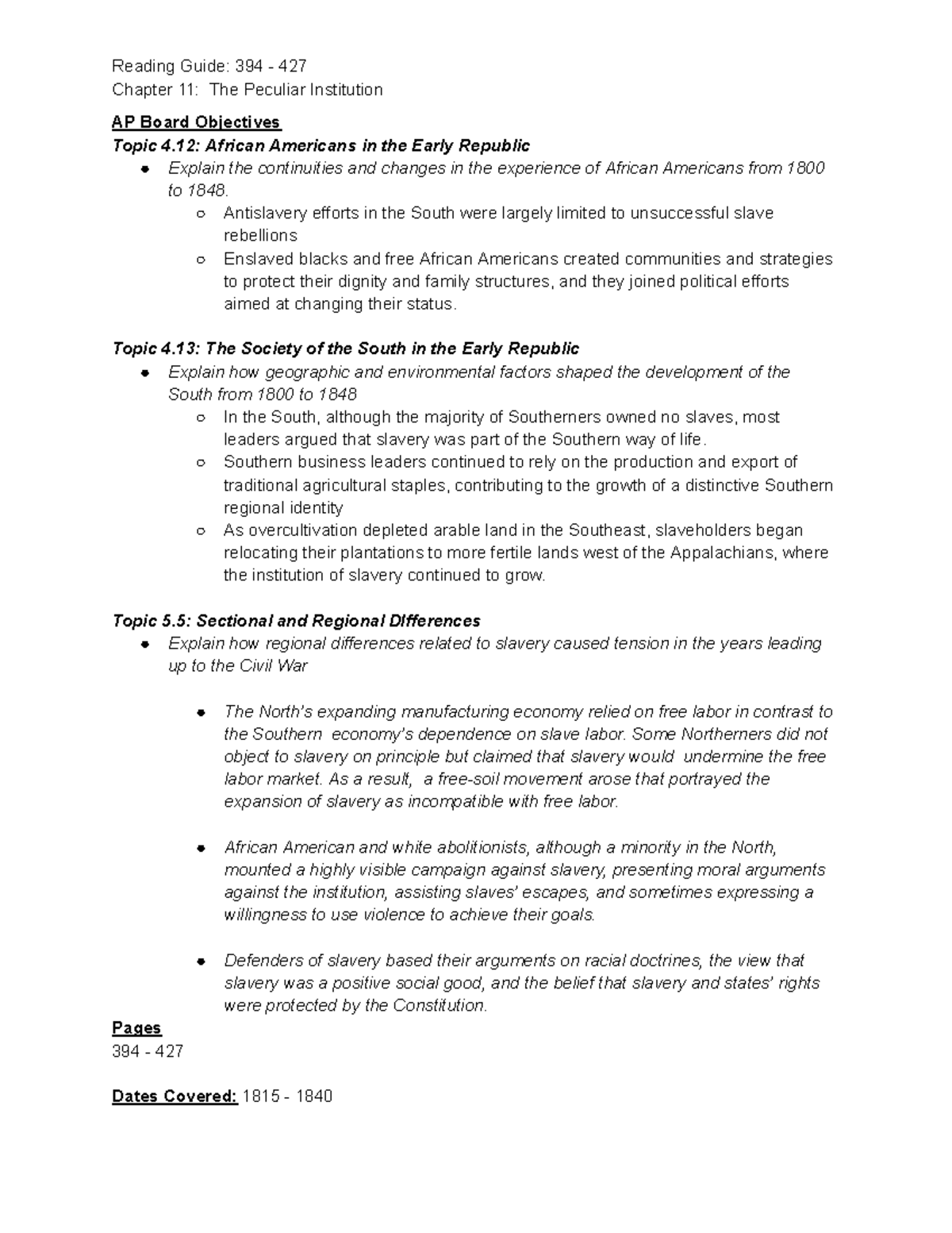 Period 4C Reading Guide Chapter 11 395 - 427 - Reading Guide: 394 - 427 ...
