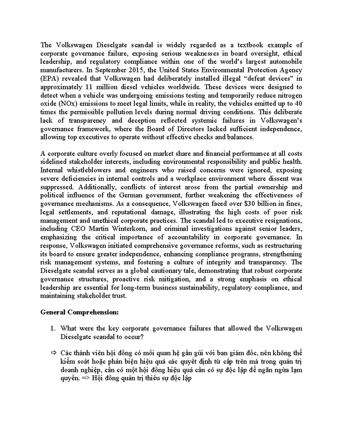 Corporate Governance Failures in the Volkswagen Dieselgate Scandal ...